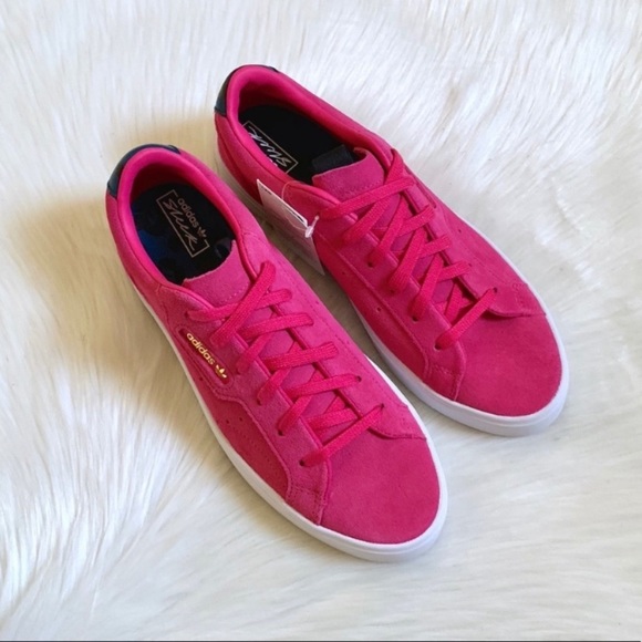 Adidas Originals Pink Suede Sleek Shoes - Picture 4 of 8